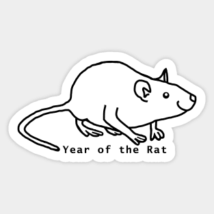 Year of the Rat Outline Sticker